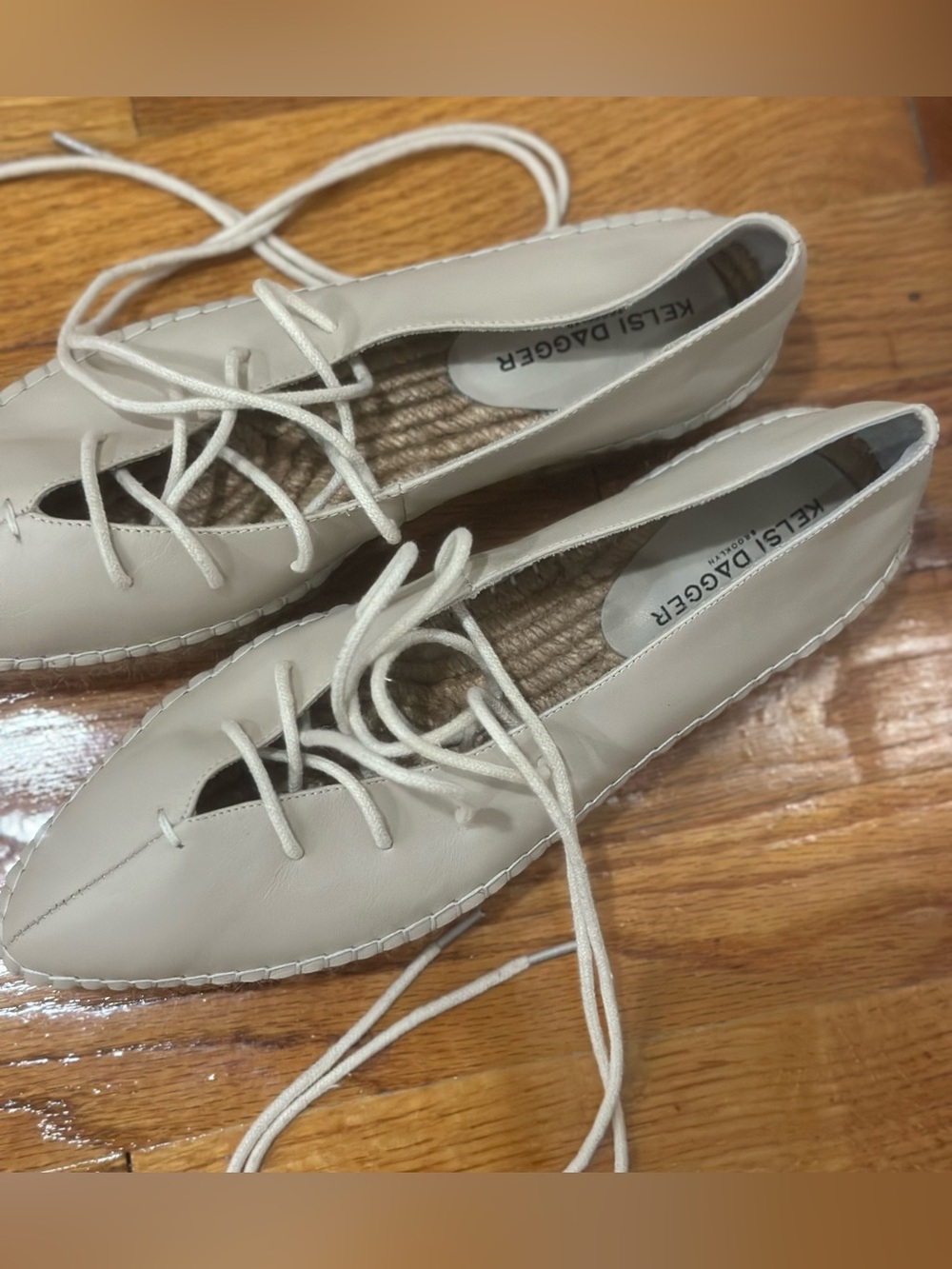 Kelsi Dagger Brooklyn Espadrilles Leather Suede Lace Up